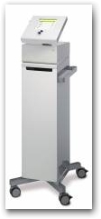 The special EVIDENT trolley is extremely stable and the smooth running castors with latches ensure good mobility. The tiltable front panel allows tidy storage of cables and accessories.  &raquo; Click to zoom ->