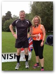Captain Chris Howard and Julie Soroczyn at the Finish Line  &raquo; Click to zoom ->