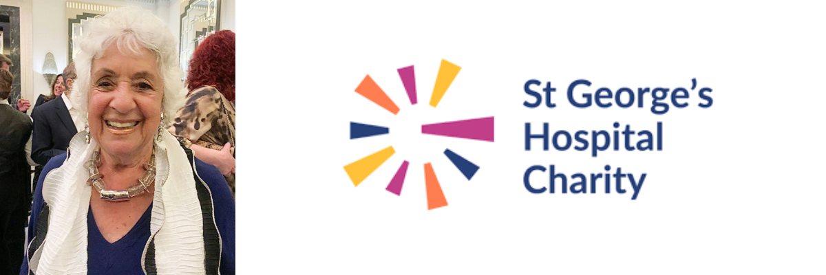 Gemma Levine and the St Georges Hospital Charity Logo